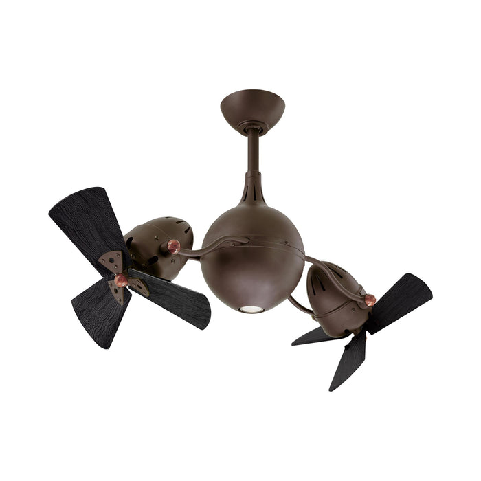 Acqua LED Ceiling Fan in Textured Bronze/Black.
