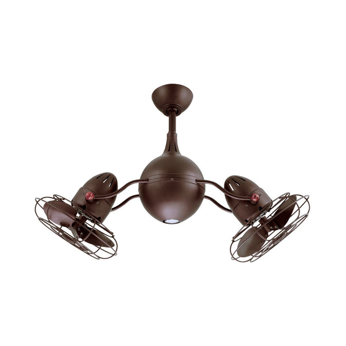 Acqua LED Ceiling Fan in Textured Bronze.
