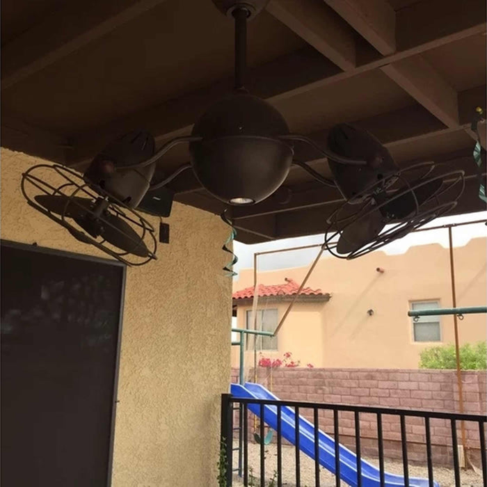 Acqua Indoor / Outdoor Ceiling Fan in living room.