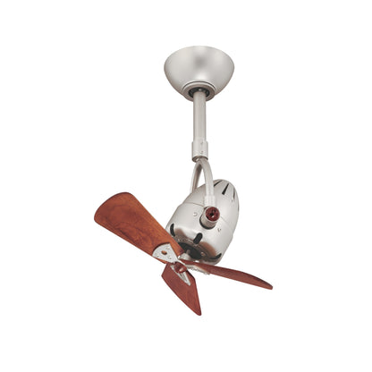 Diane Ceiling Fan in Brushed Nickel/Mahogany (Wood).