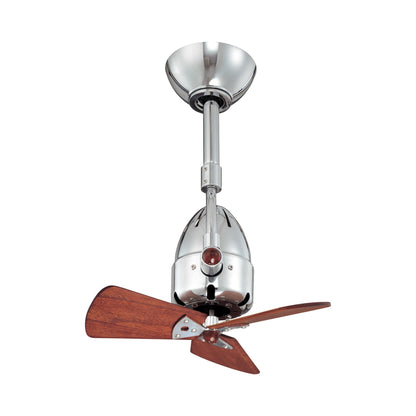 Diane Ceiling Fan in Polished Chrome/Mahogany (Wood).