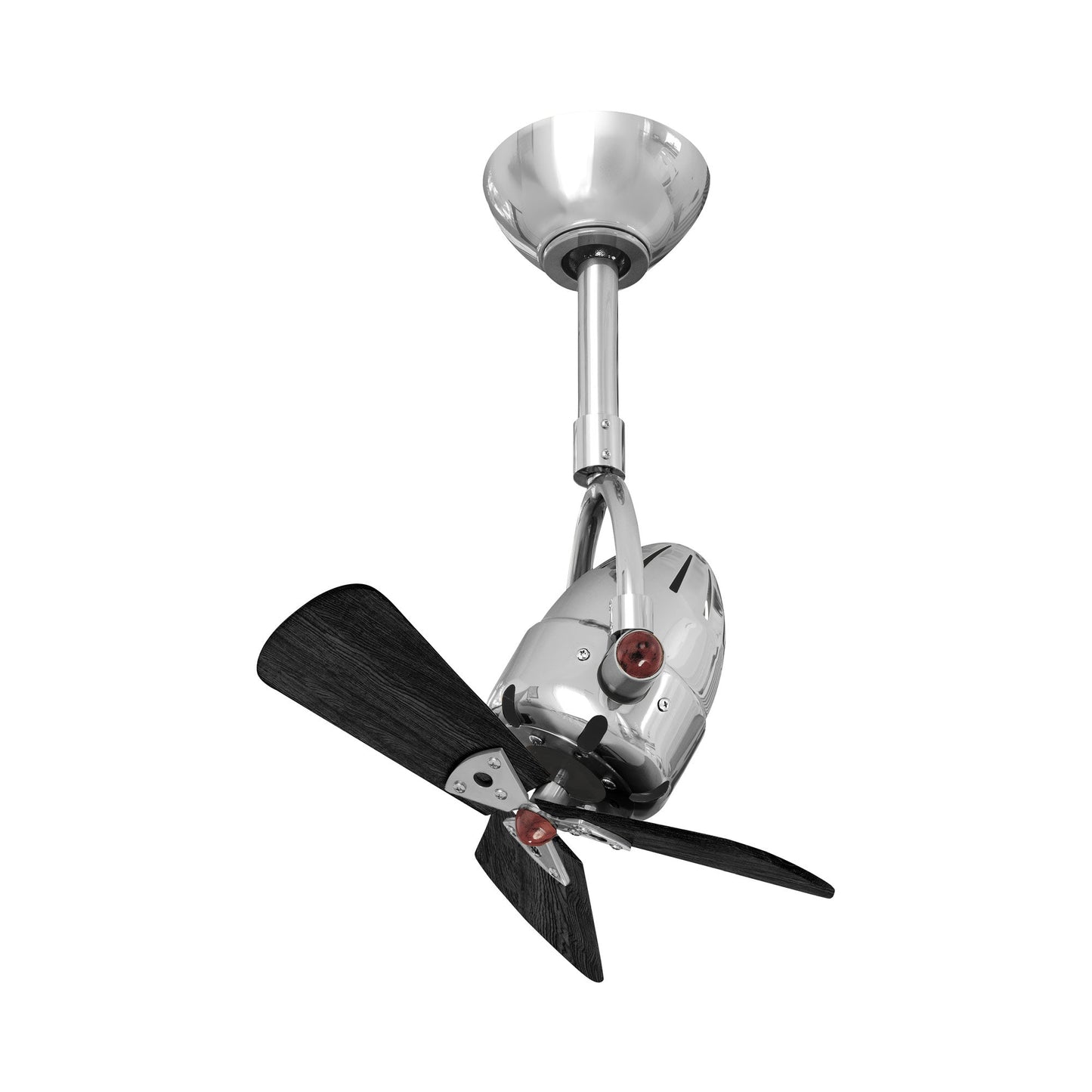 Diane Ceiling Fan in Polished Chrome/Matte Black (Wood).