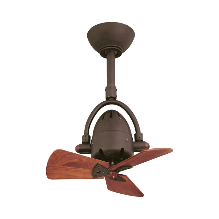 Diane Ceiling Fan in Textured Bronze/Mahogany (Wood).