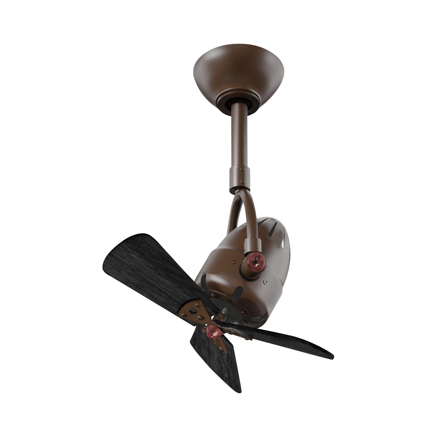 Diane Ceiling Fan in Textured Bronze/Matte Black (Wood).