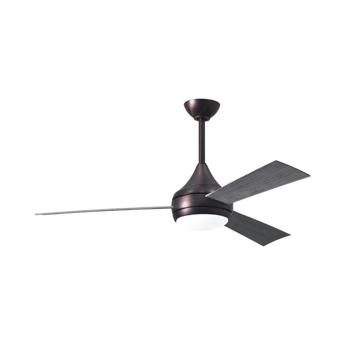 Donaire Outdoor LED Ceiling Fan in Brushed Bronze/Barnwood.
