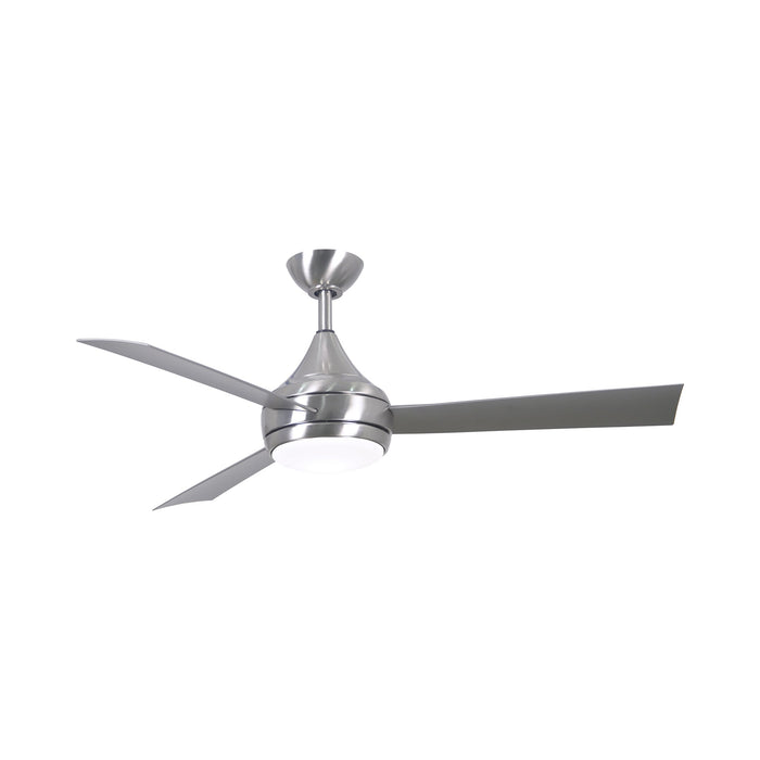 Donaire LED Outdoor Ceiling Fan in Brushed Stainless.
