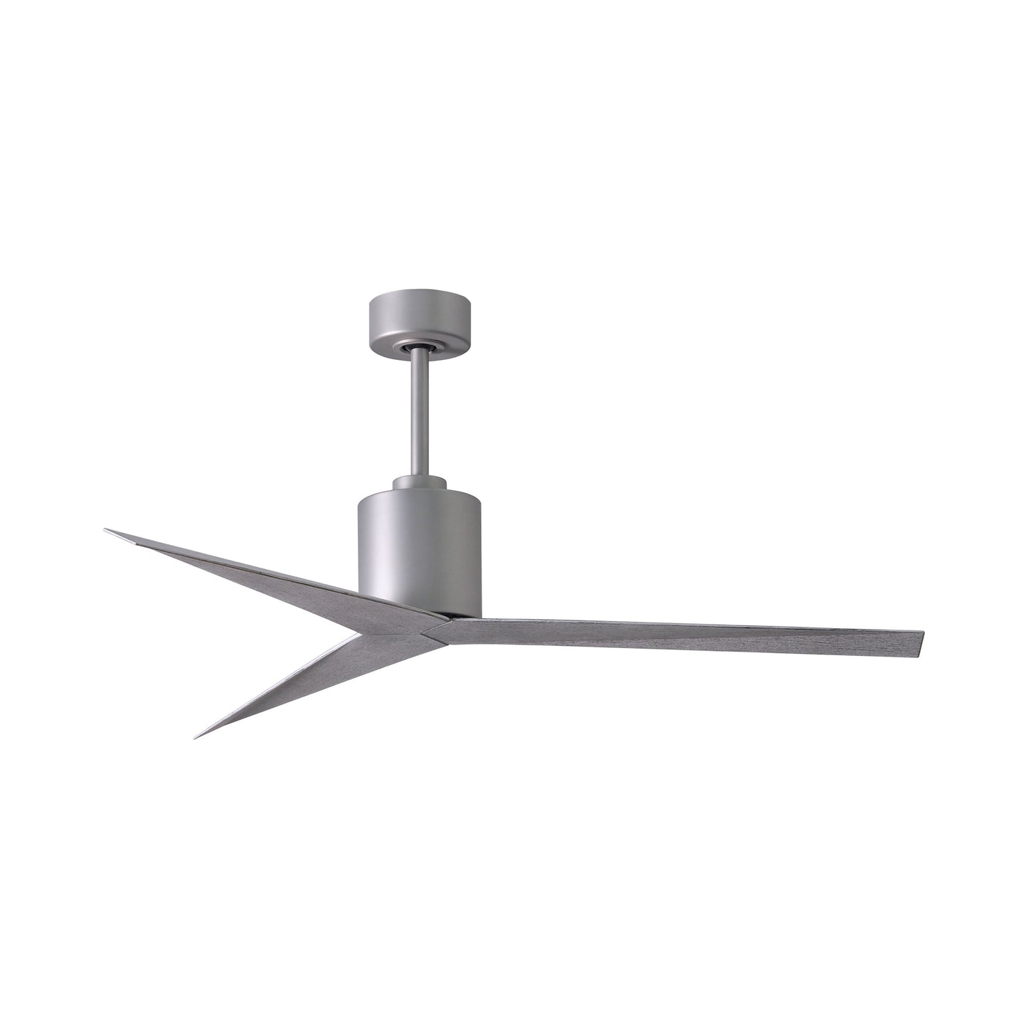 Eliza Outdoor Ceiling Fan in Brushed Nickel/Barnwood.