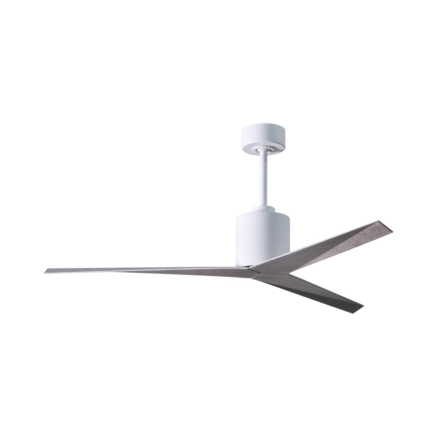 Eliza Outdoor Ceiling Fan in Gloss White/Barnwood.