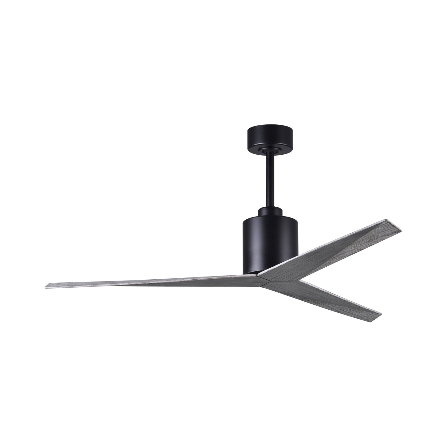 Eliza Outdoor Ceiling Fan in Mate Black/Barnwood.