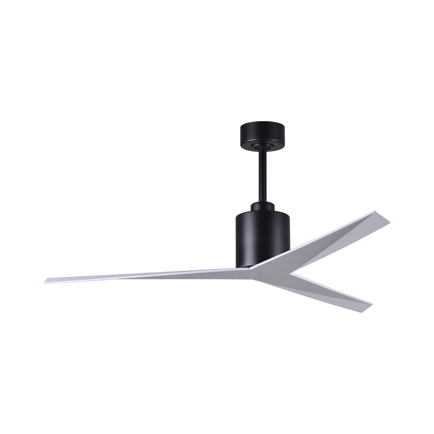 Eliza Outdoor Ceiling Fan in Mate Black/Gloss White.