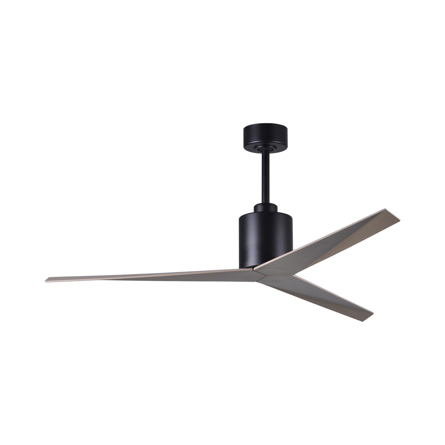 Eliza Outdoor Ceiling Fan in Mate Black/Gray Ash.