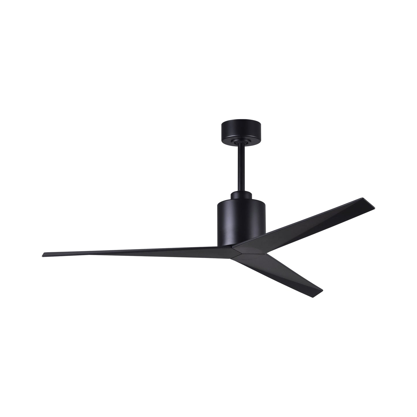 Eliza Outdoor Ceiling Fan in Mate Black/Matte Black.