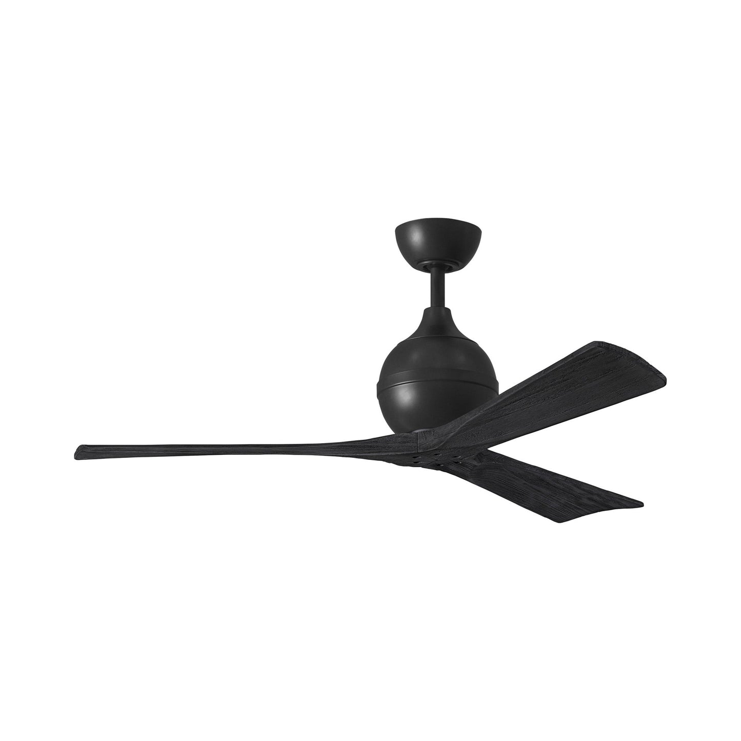 Irene Ceiling Fan in Matte Black/Matte Black (3-Blade/52-Inch).