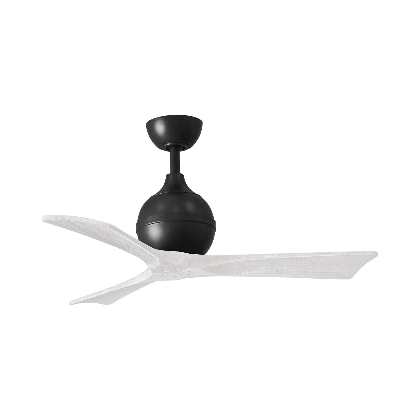 Irene Ceiling Fan in Matte Black/Matte White (3-Blade/42-Inch).