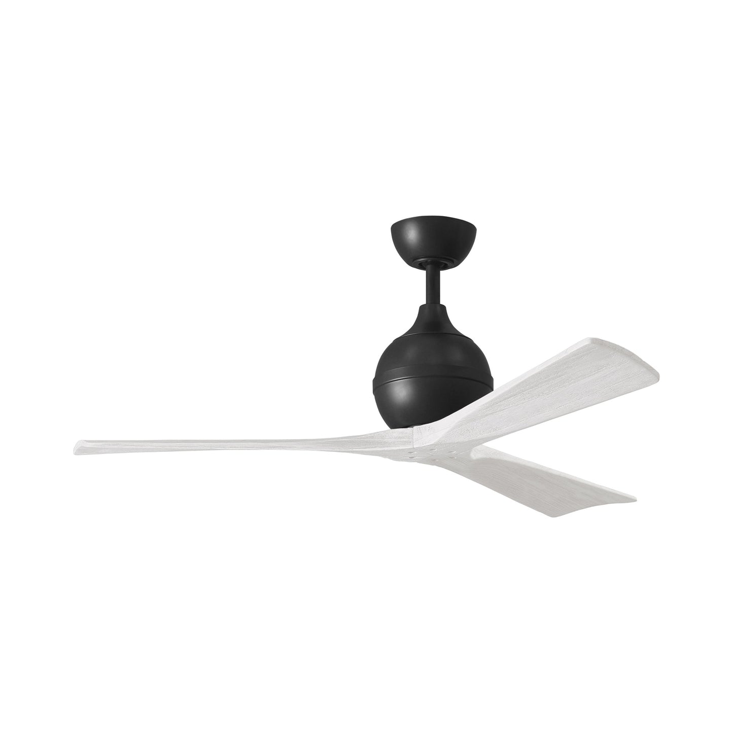 Irene Ceiling Fan in Matte Black/Matte White (3-Blade/52-Inch).