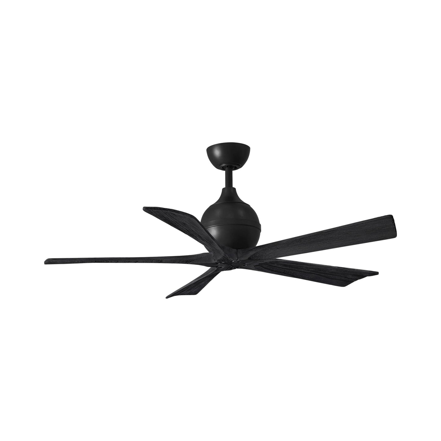 Irene Ceiling Fan in Matte Black/Matte Black (5-Blade/52-Inch).