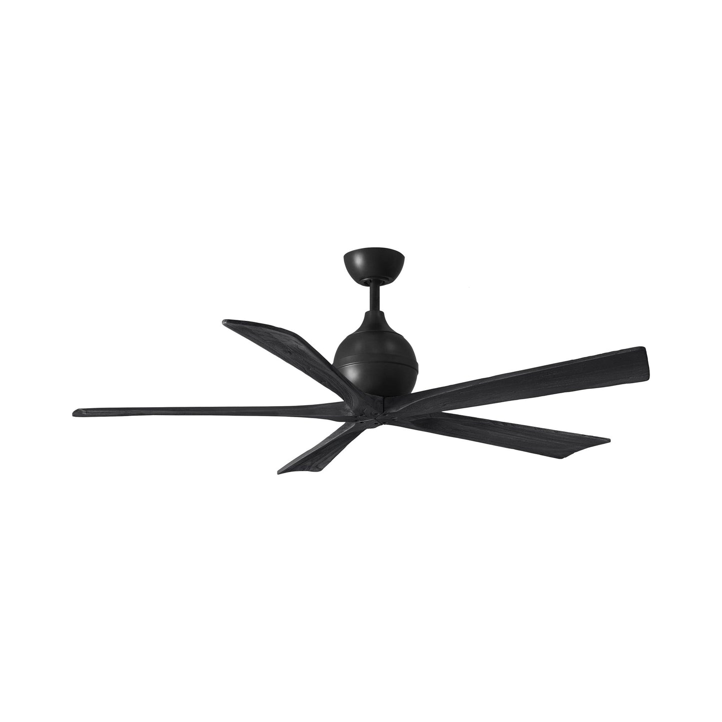 Irene Ceiling Fan in Matte Black/Matte Black (5-Blade/60-Inch).