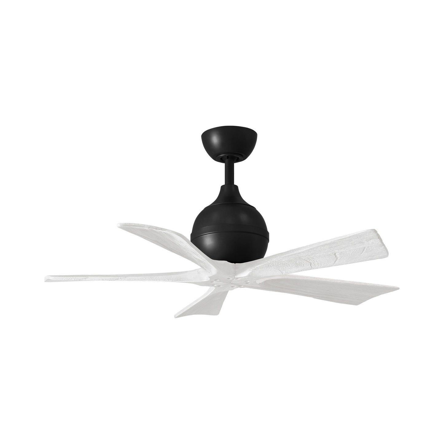 Irene Ceiling Fan in Matte Black/Matte White (5-Blade/42-Inch).