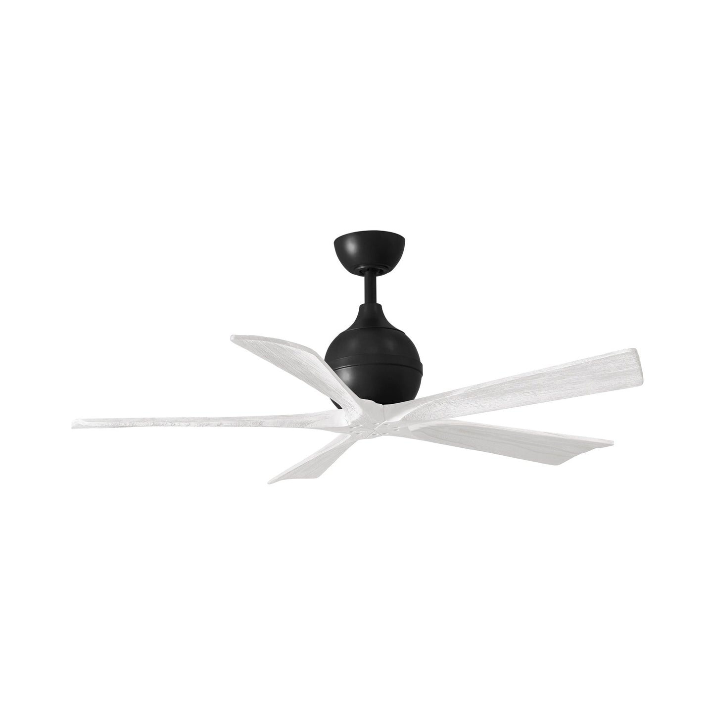 Irene Ceiling Fan in Matte Black/Matte White (5-Blade/52-Inch).