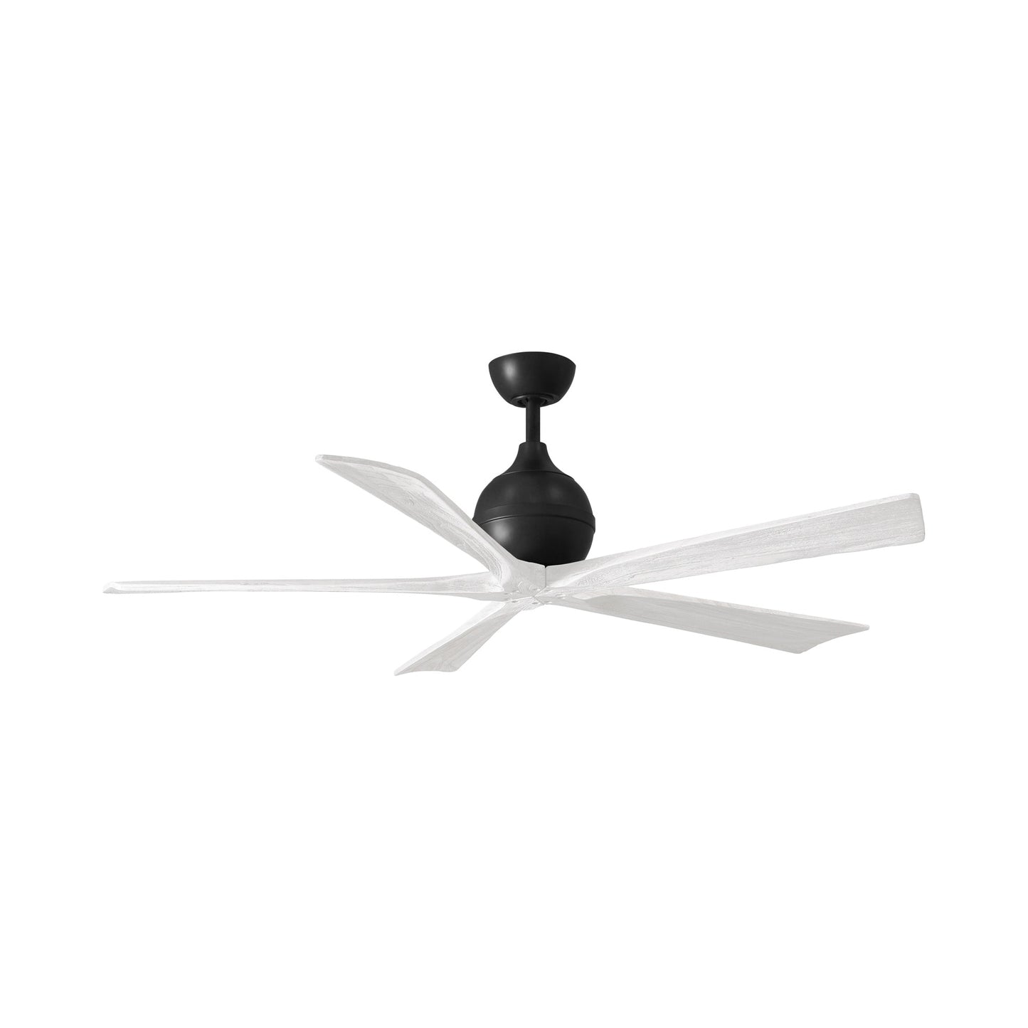 Irene Ceiling Fan in Matte Black/Matte White (5-Blade/60-Inch).