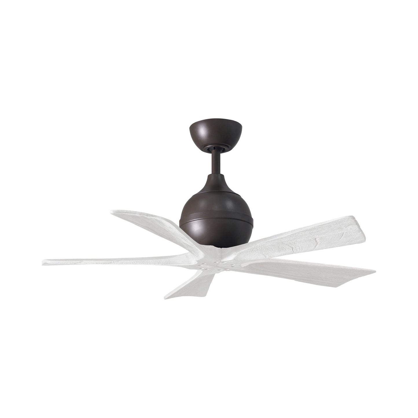 Irene Ceiling Fan in Textured Bronze/Matte White (5-Blade/42-Inch).