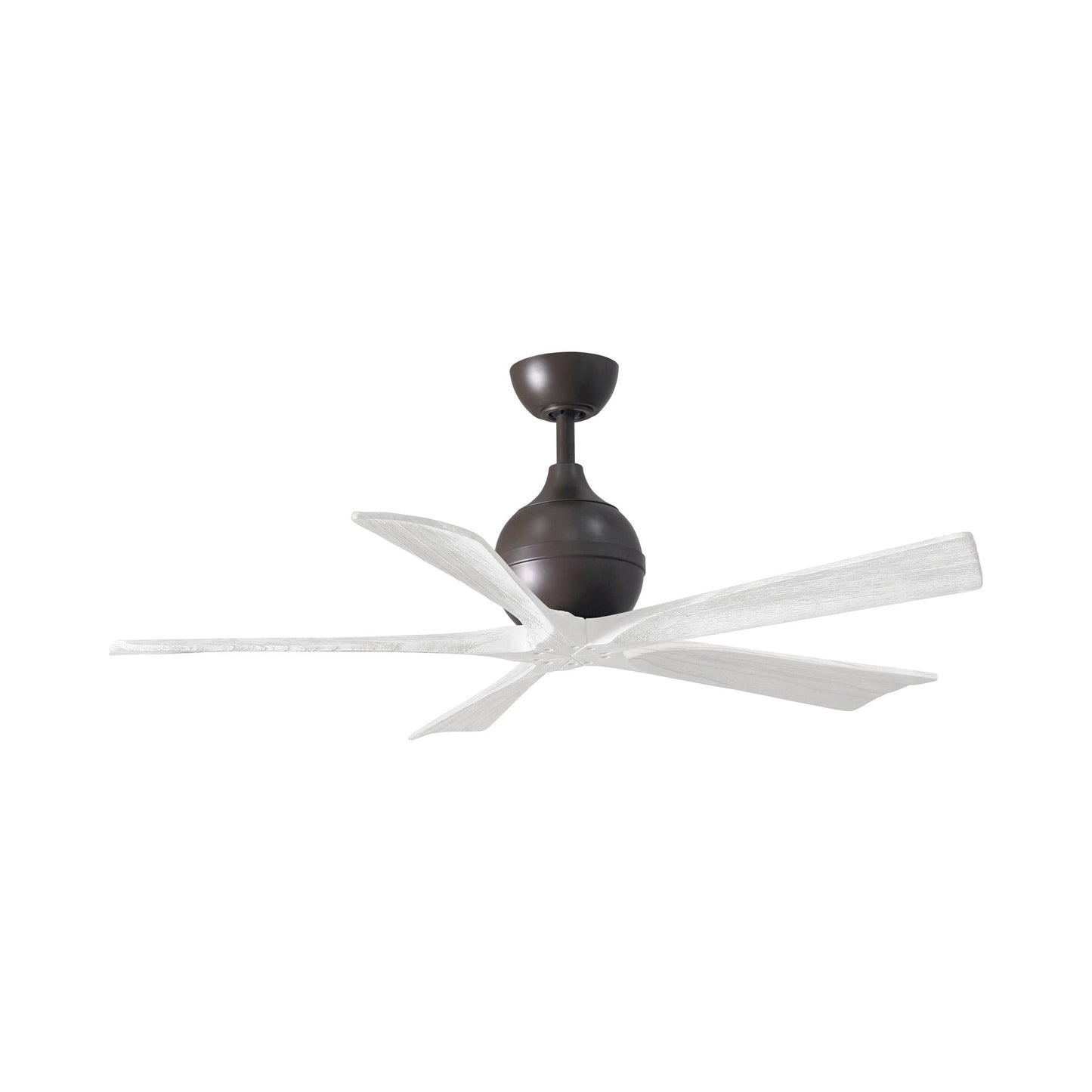 Irene Ceiling Fan in Textured Bronze/Matte White (5-Blade/52-Inch).