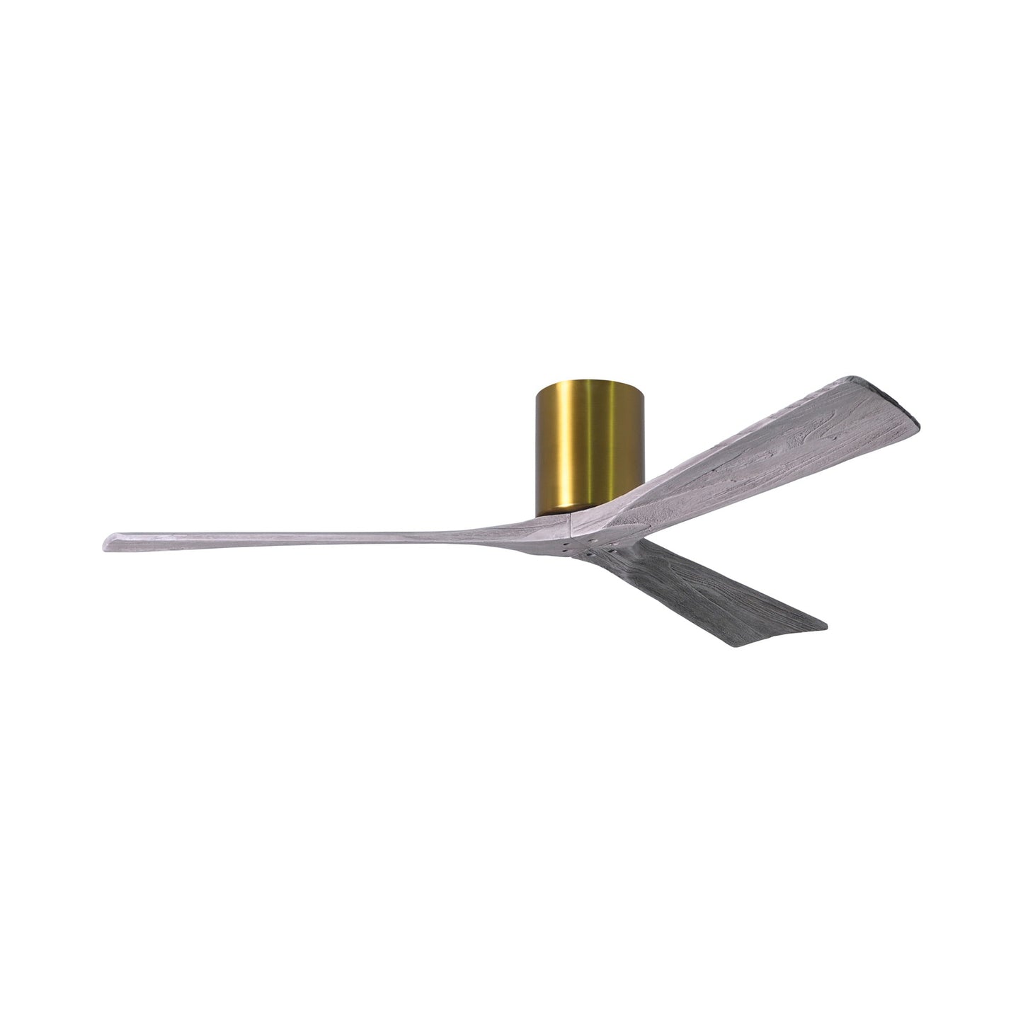 Irene IR3H Indoor / Outdoor Ceiling Fan in Brushed Brass/Barn Wood (60-Inch).