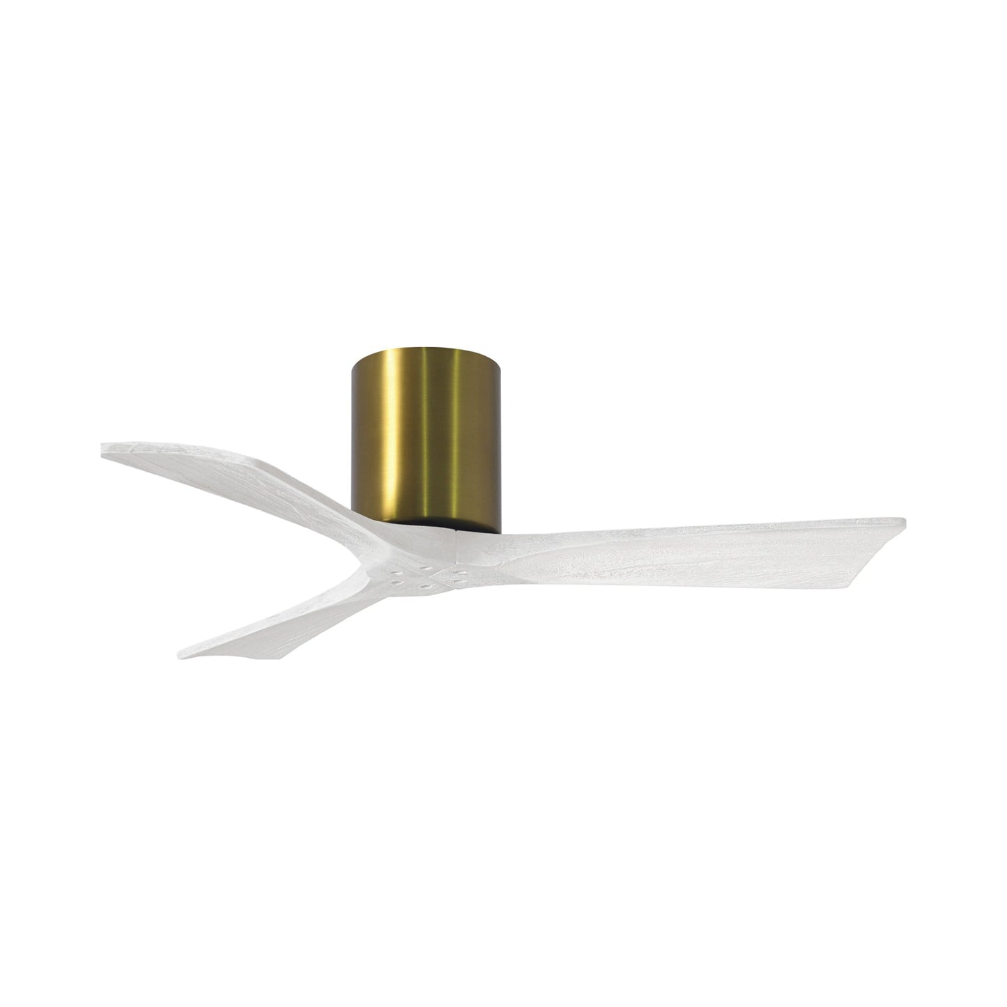 Irene IR3H Indoor / Outdoor Ceiling Fan in Brushed Brass/Matte White (42-Inch).