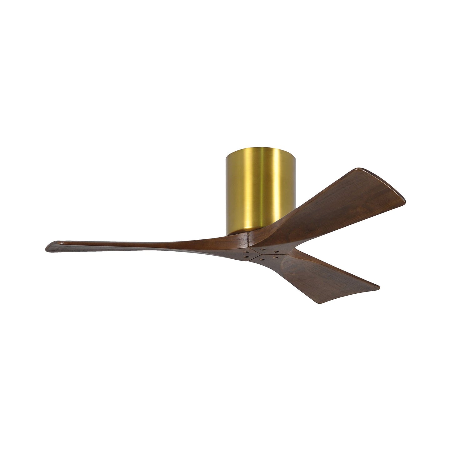 Irene IR3H Indoor / Outdoor Ceiling Fan in Brushed Brass/Walnut (42-Inch).