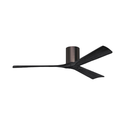 Irene IR3H Indoor / Outdoor Ceiling Fan in Brushed Bronze/Matte Black (60-Inch).