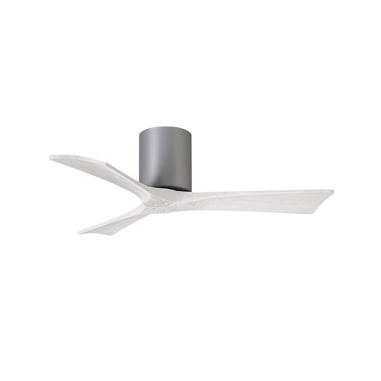 Irene IR3H Indoor / Outdoor Ceiling Fan in Brushed Nickel/Matte White (42-Inch).