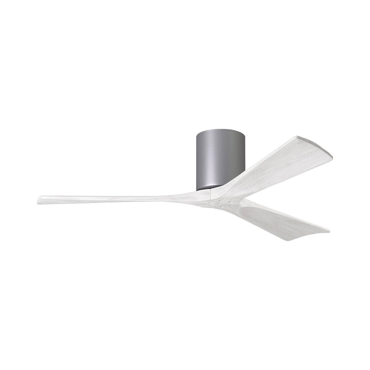 Irene IR3H Indoor / Outdoor Ceiling Fan in Brushed Nickel/Matte White (52-Inch).