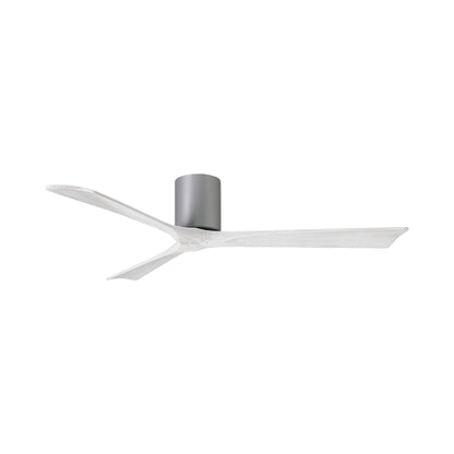 Irene IR3H Indoor / Outdoor Ceiling Fan in Brushed Nickel/Matte White (60-Inch).