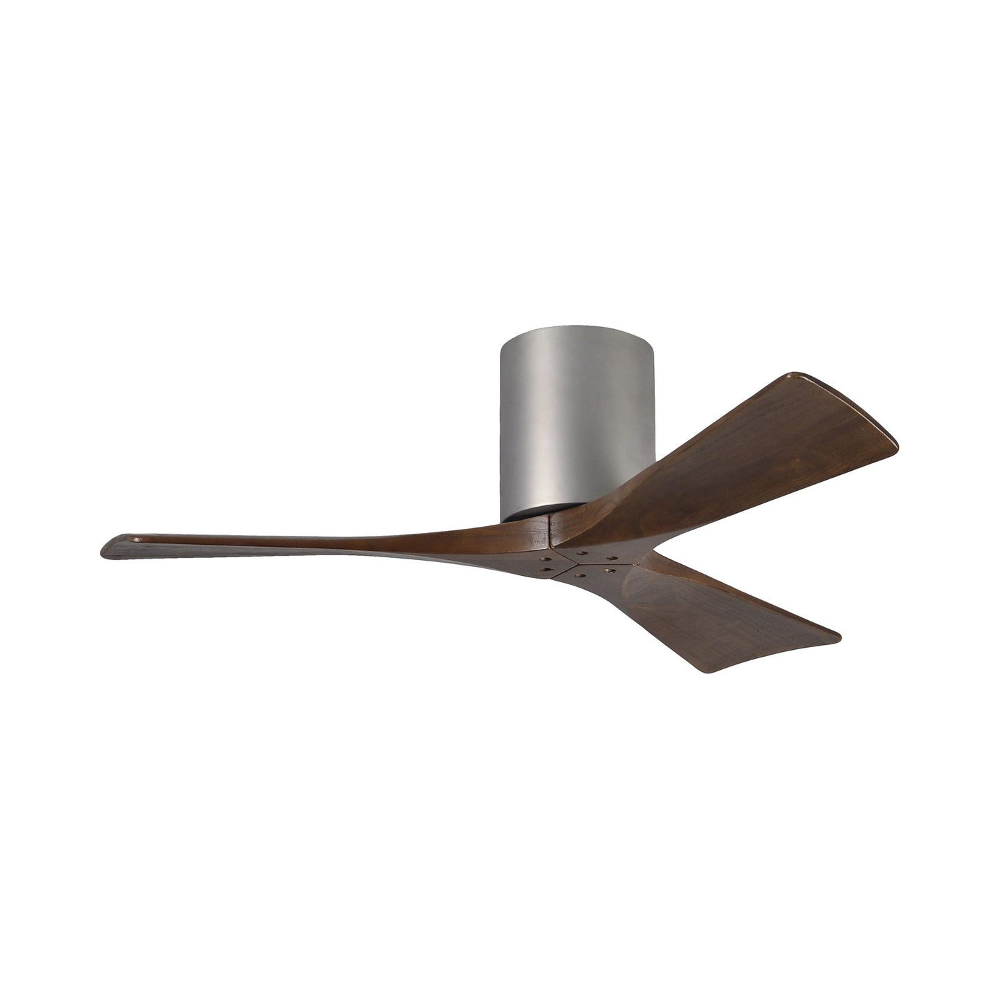 Irene IR3H Indoor / Outdoor Ceiling Fan in Brushed Nickel/Walnut (42-Inch).