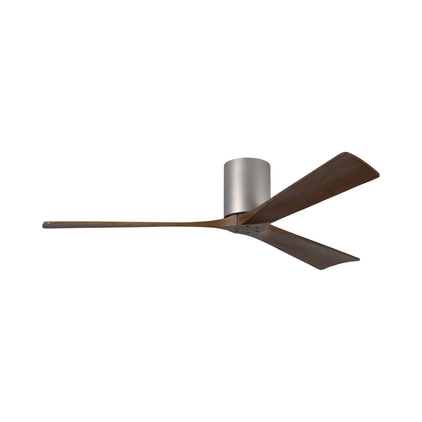 Irene IR3H Indoor / Outdoor Ceiling Fan in Brushed Nickel/Walnut (60-Inch).