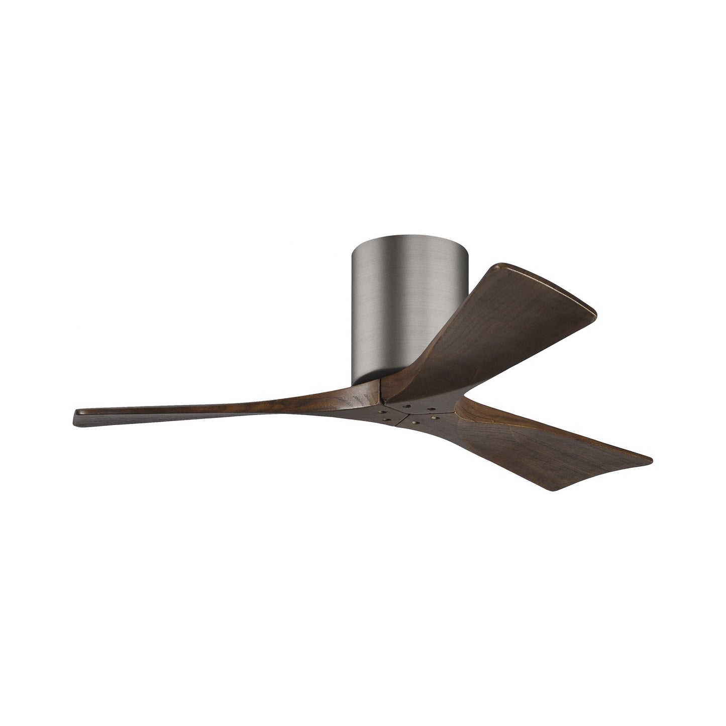 Irene IR3H Indoor / Outdoor Ceiling Fan in Brushed Pewter/Walnut (42-Inch).