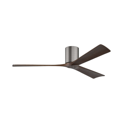 Irene IR3H Indoor / Outdoor Ceiling Fan in Brushed Pewter/Walnut (60-Inch).