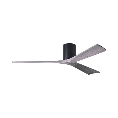 Irene IR3H Indoor / Outdoor Flush Mount Ceiling Fan in Matte Black/Barn Wood (60-Inch).