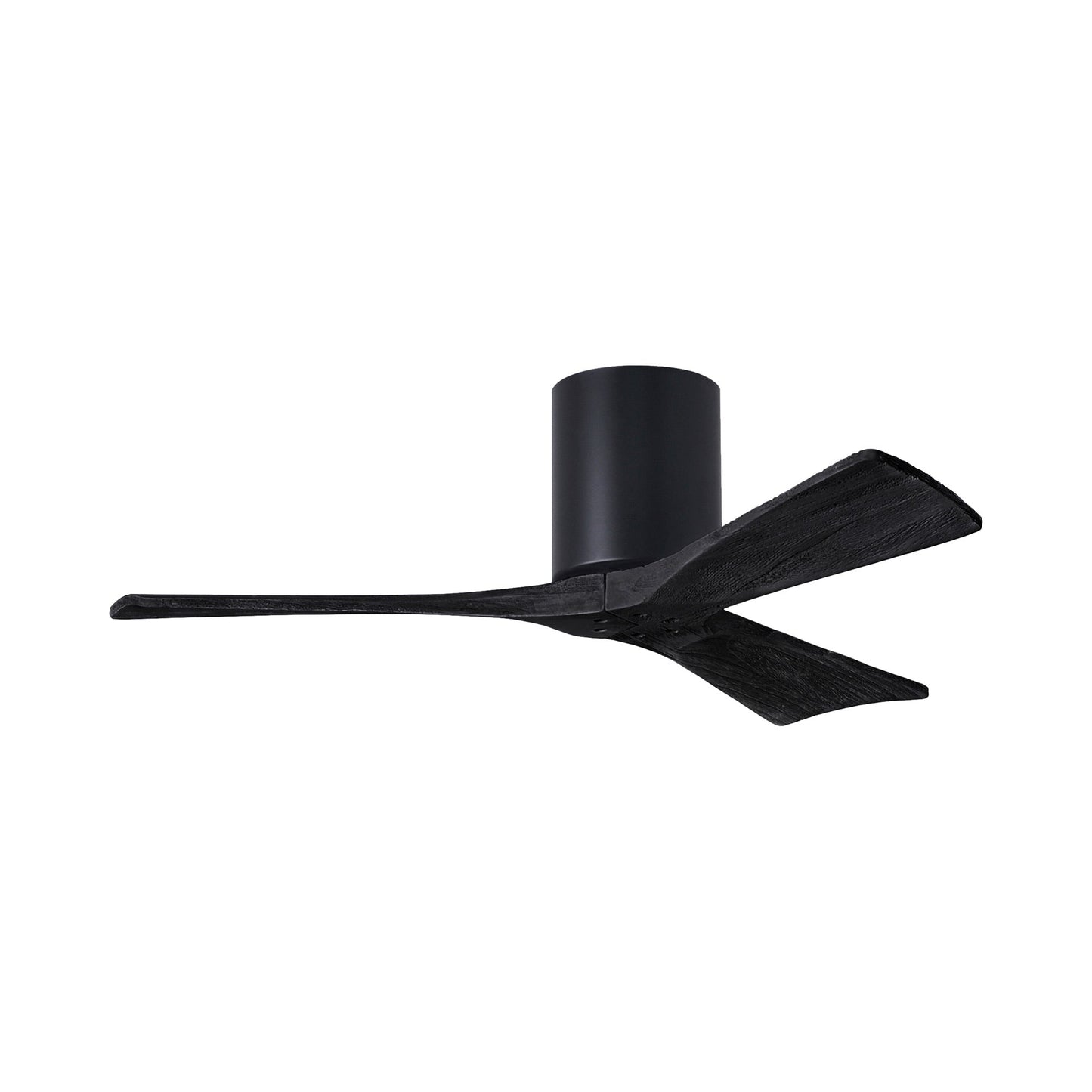 Irene IR3H Indoor / Outdoor Flush Mount Ceiling Fan in Matte Black/Matte Black (42-Inch).