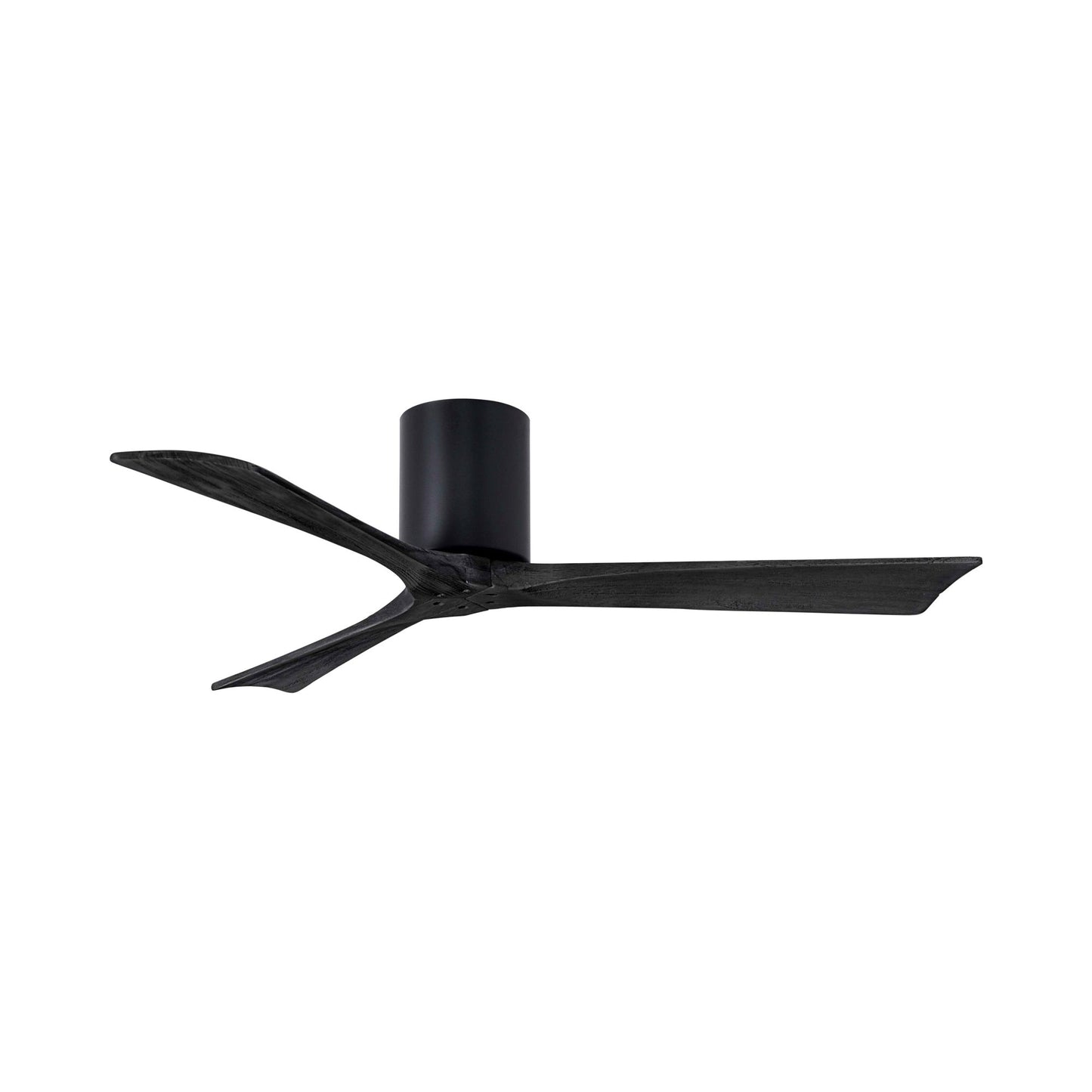 Irene IR3H Indoor / Outdoor Flush Mount Ceiling Fan in Matte Black/Matte Black (52-Inch).