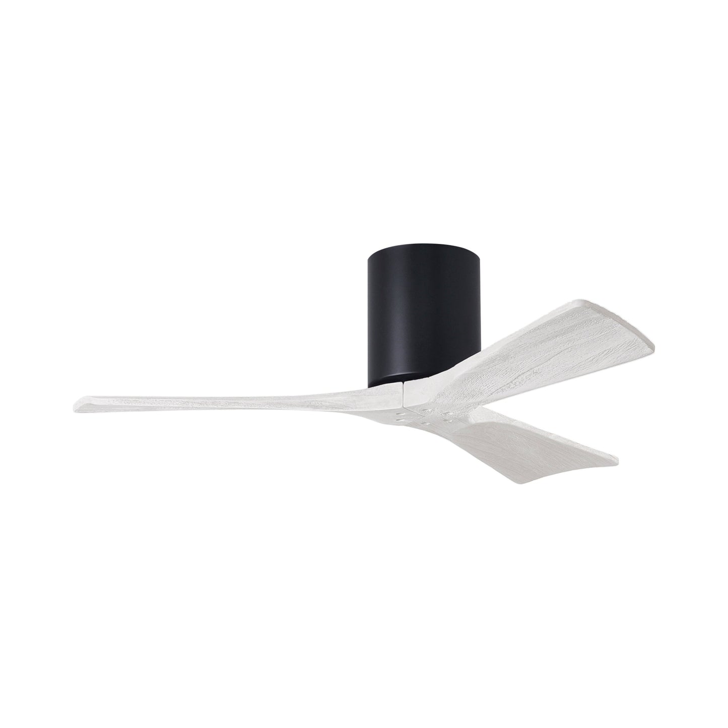 Irene IR3H Indoor / Outdoor Flush Mount Ceiling Fan in Matte Black/Matte White (42-Inch).