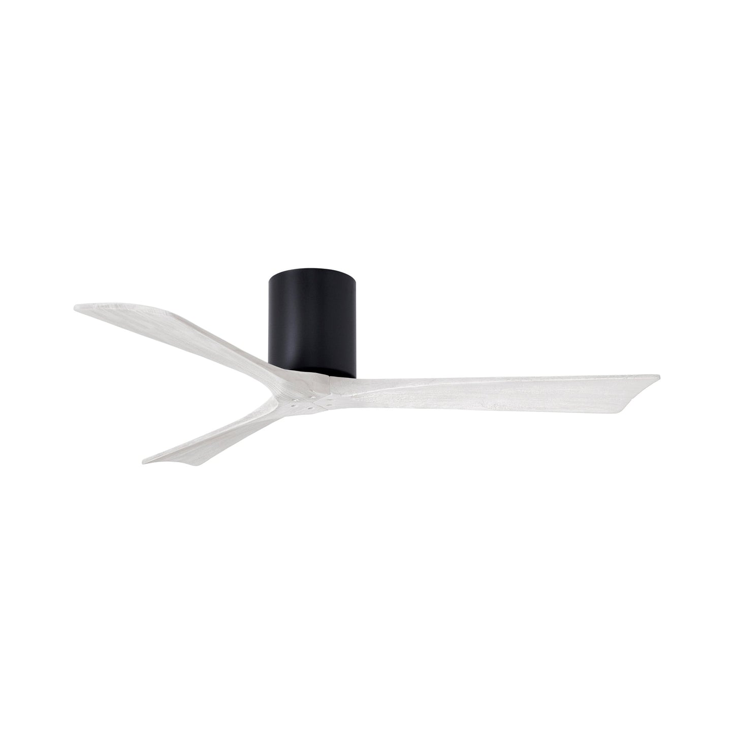 Irene IR3H Indoor / Outdoor Flush Mount Ceiling Fan in Matte Black/Matte White (52-Inch).