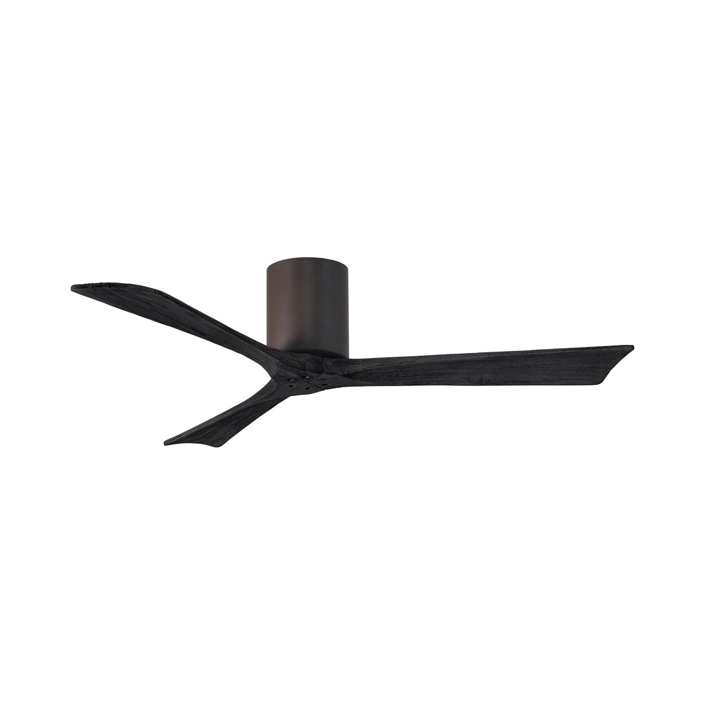 Irene IR3H Indoor / Outdoor Flush Mount Ceiling Fan in Textured Bronze/Matte Black (52-Inch).