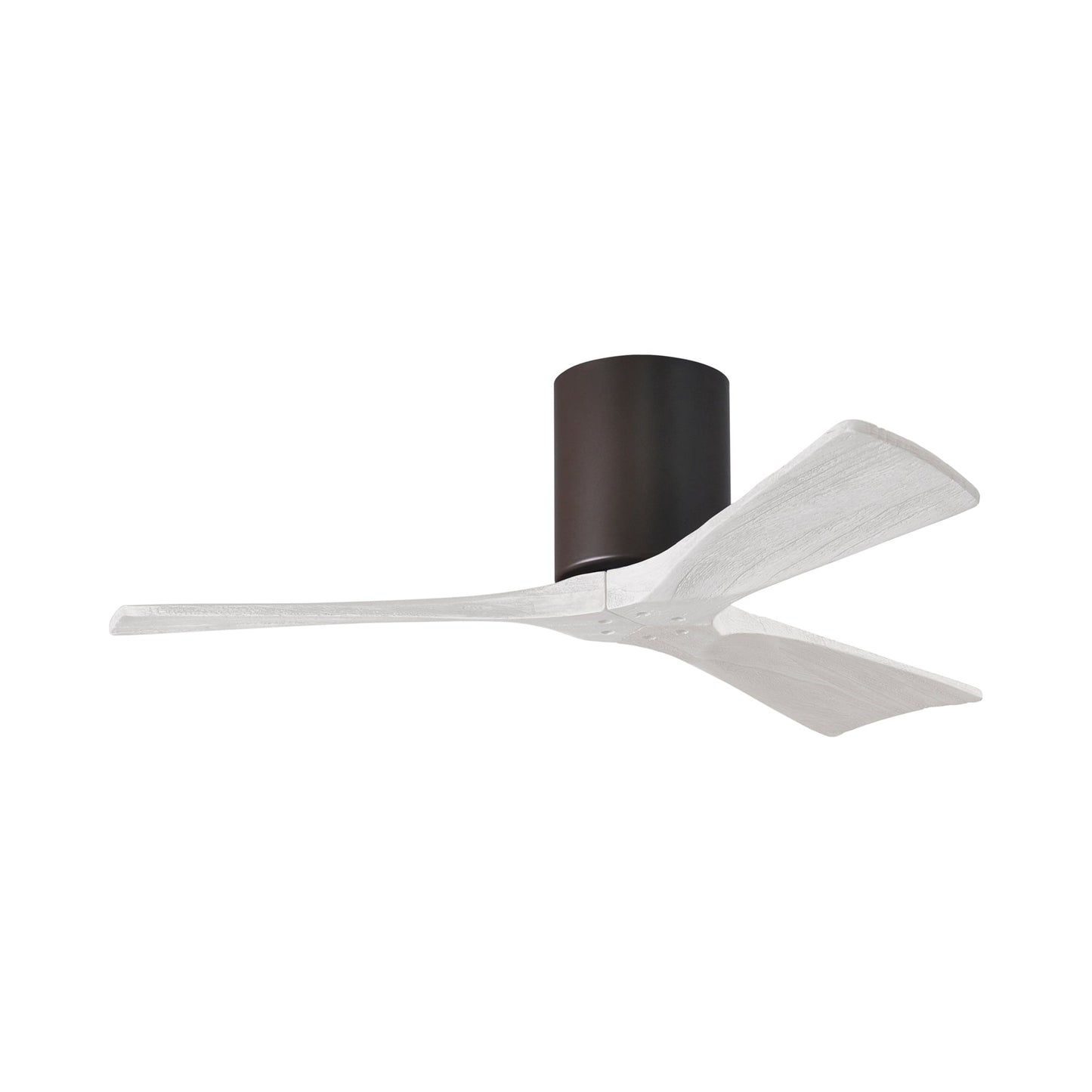 Irene IR3H Indoor / Outdoor Flush Mount Ceiling Fan in Textured Bronze/Matte White (42-Inch).