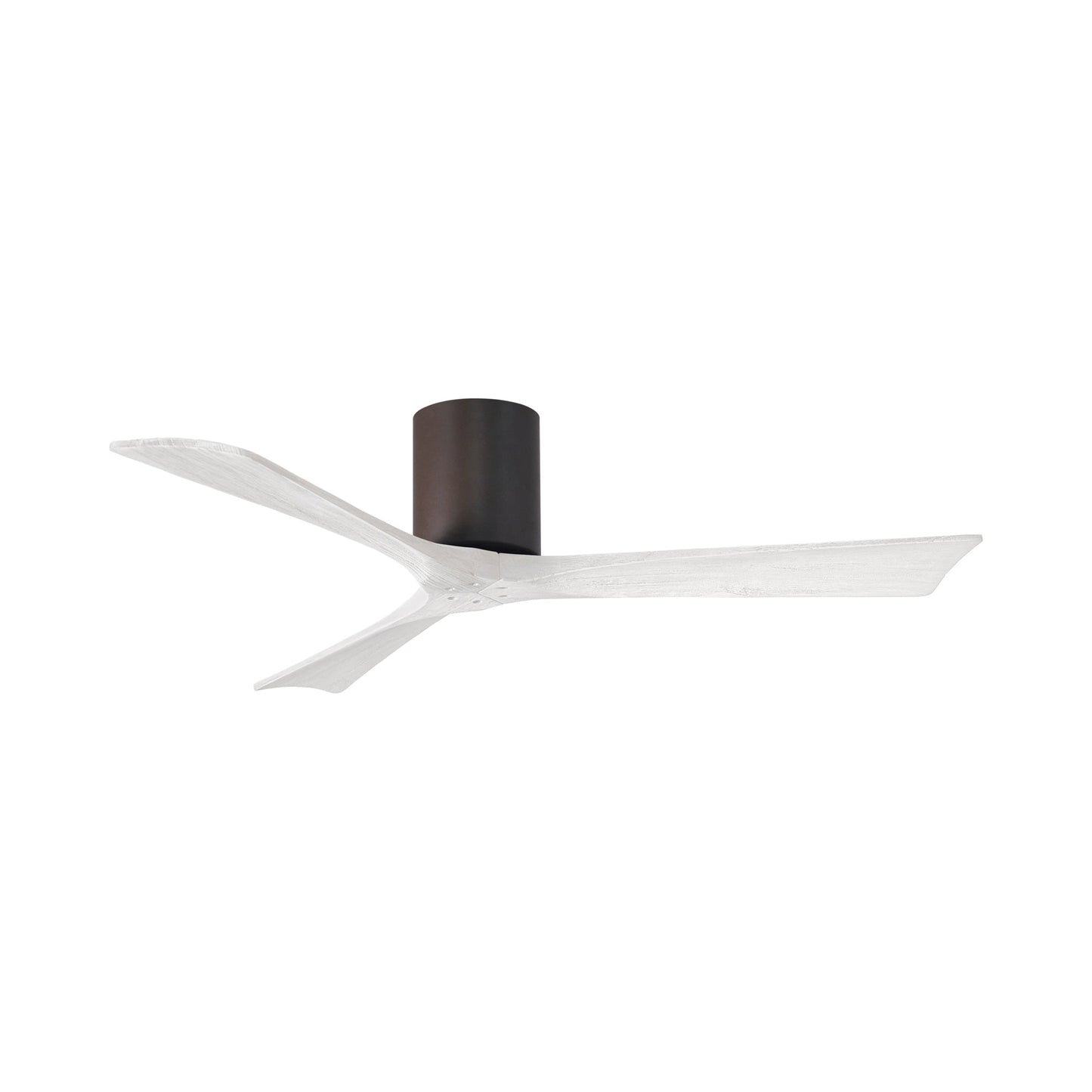 Irene IR3H Indoor / Outdoor Flush Mount Ceiling Fan in Textured Bronze/Matte White (52-Inch).