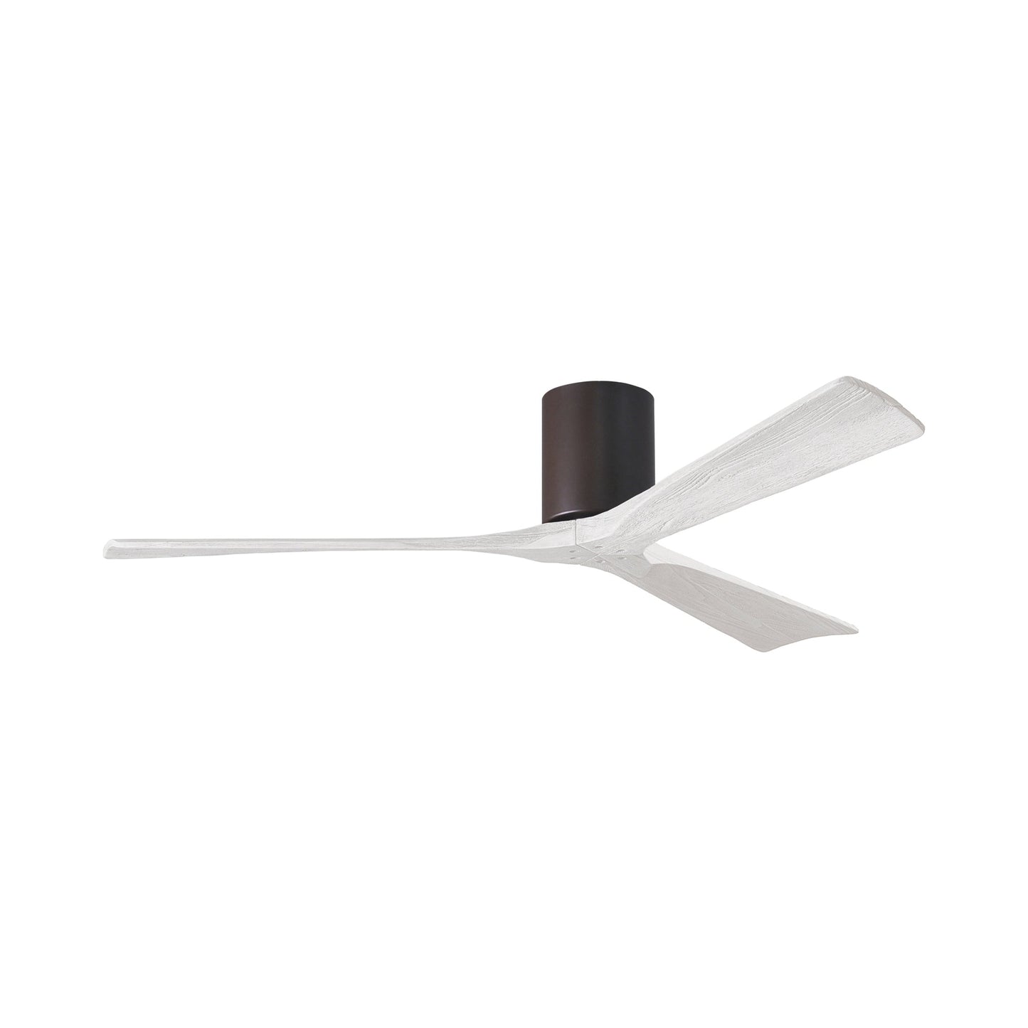 Irene IR3H Indoor / Outdoor Flush Mount Ceiling Fan in Textured Bronze/Matte White (60-Inch).