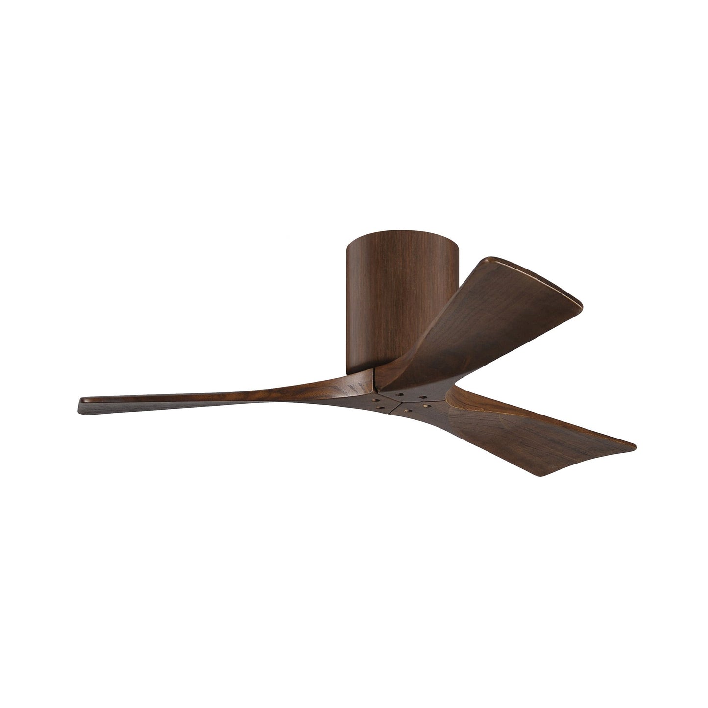 Irene IR3H Indoor / Outdoor Flush Mount Ceiling Fan in Walnut/Walnut (42-Inch).