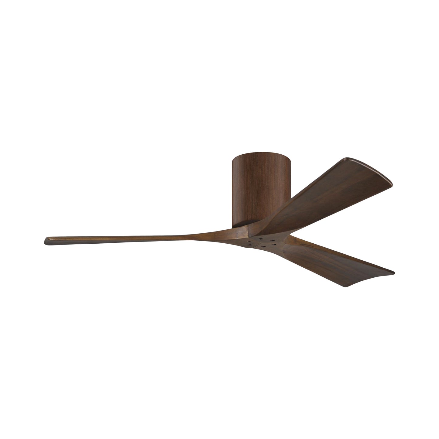 Irene IR3H Indoor / Outdoor Flush Mount Ceiling Fan in Walnut/Walnut (52-Inch).