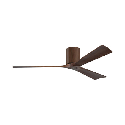 Irene IR3H Indoor / Outdoor Flush Mount Ceiling Fan in Walnut/Walnut (60-Inch).