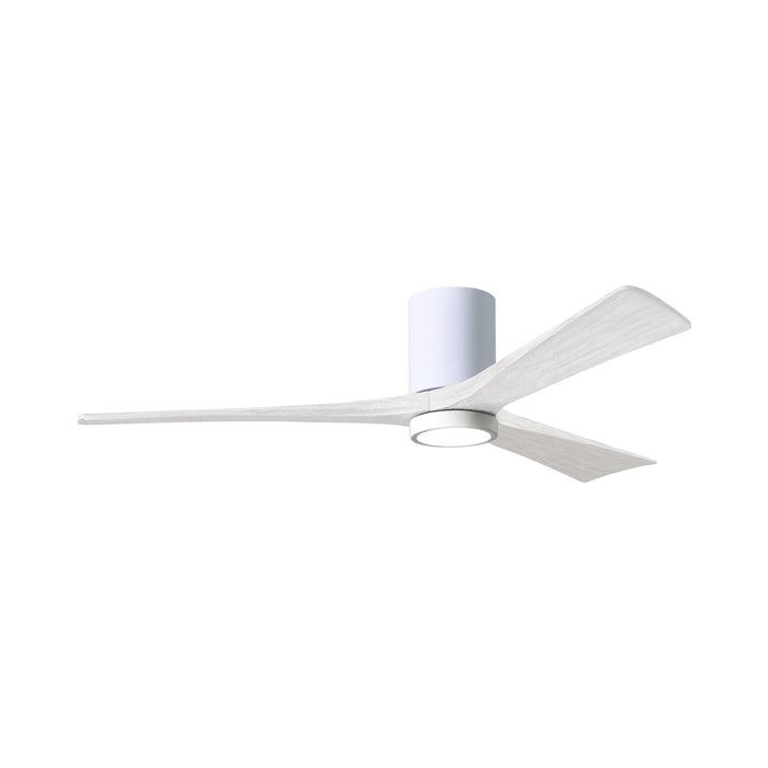 Irene IR3HLK LED Flush Mount Ceiling Fan in Gloss White/Matte White (60-Inch).